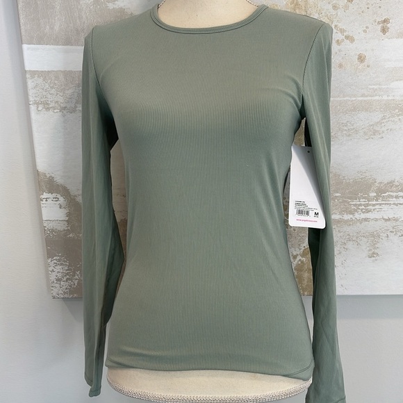 Yogalicious Heavenly Ribbed Kathleen Full Length Long Sleeve Top Bundle (2) - Picture 3 of 8